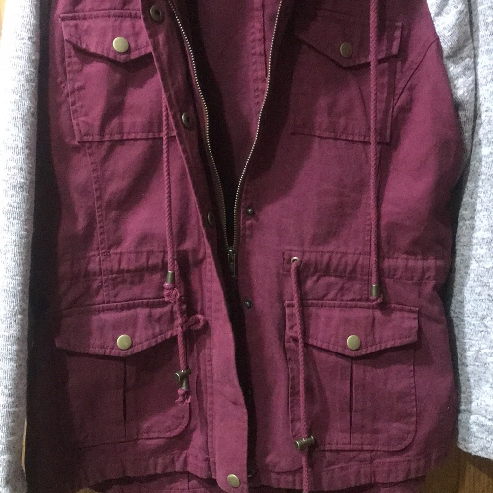 Maroon Utility Jacket - image 5